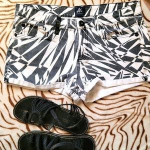 Back and White Shorts